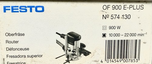Festool oberfräse 900 plus - , e-plus